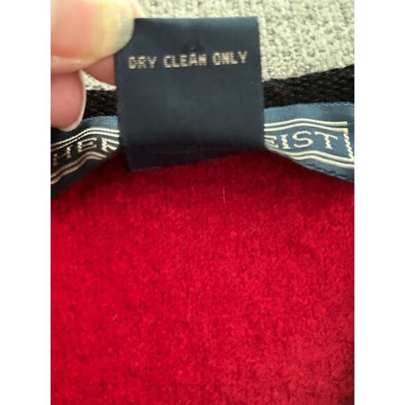 Vintage Herman Geist Red Wool Vest Size Small – Chinese Frog Closure – 100% Wool - Picture 5 of 5